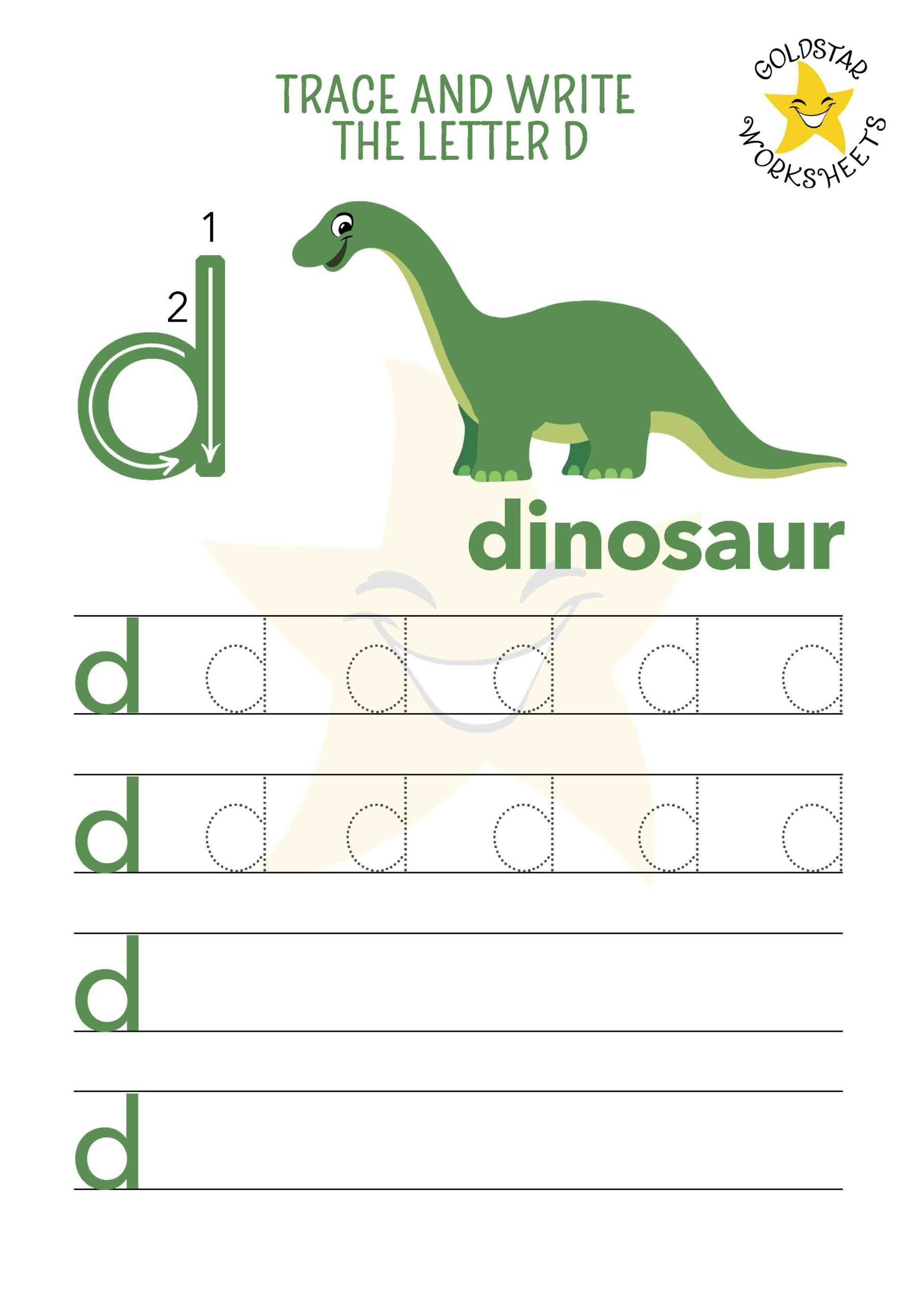 Letter D Worksheets Toddlers Free Printable