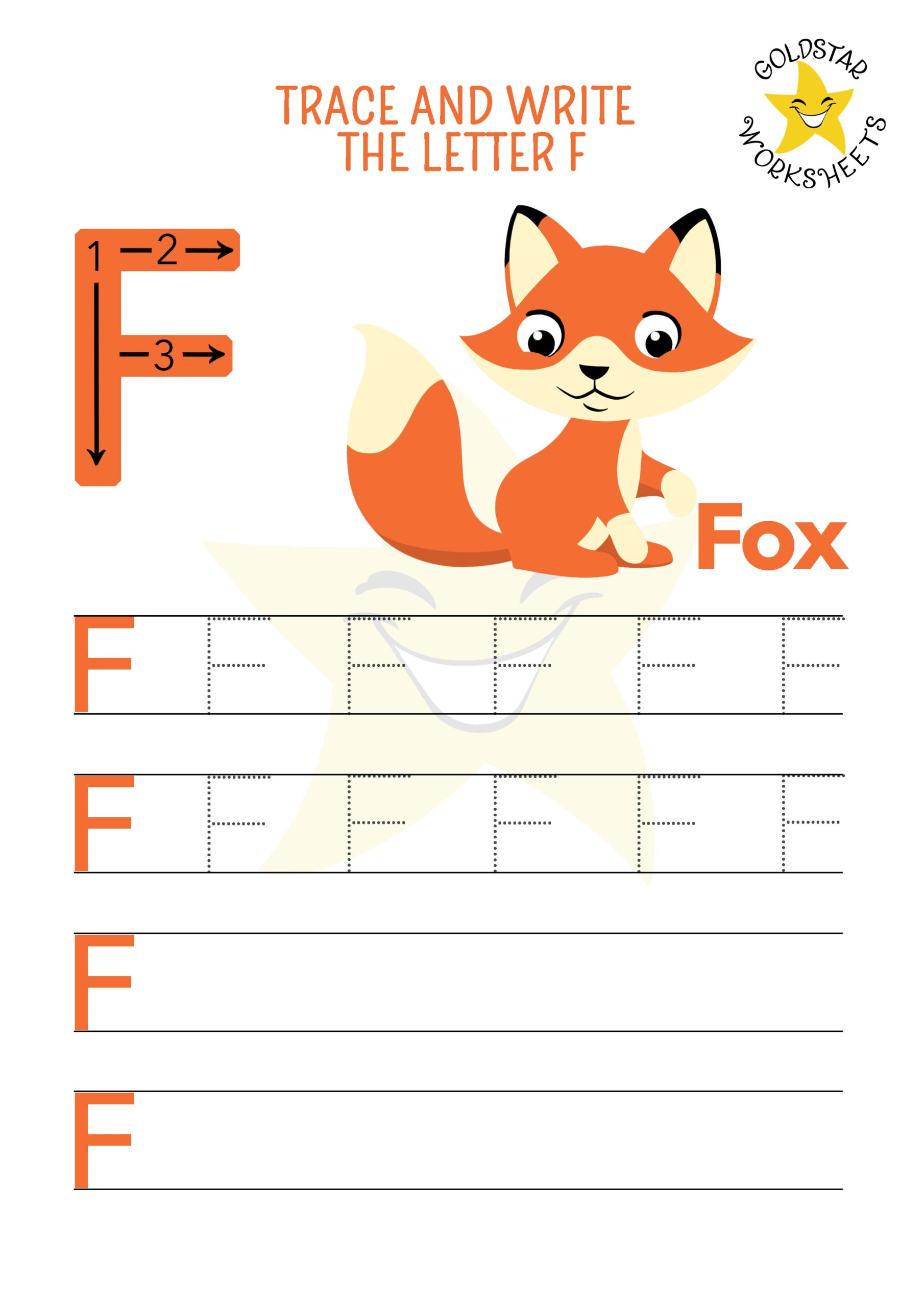 Letter F Free Printable Worksheet