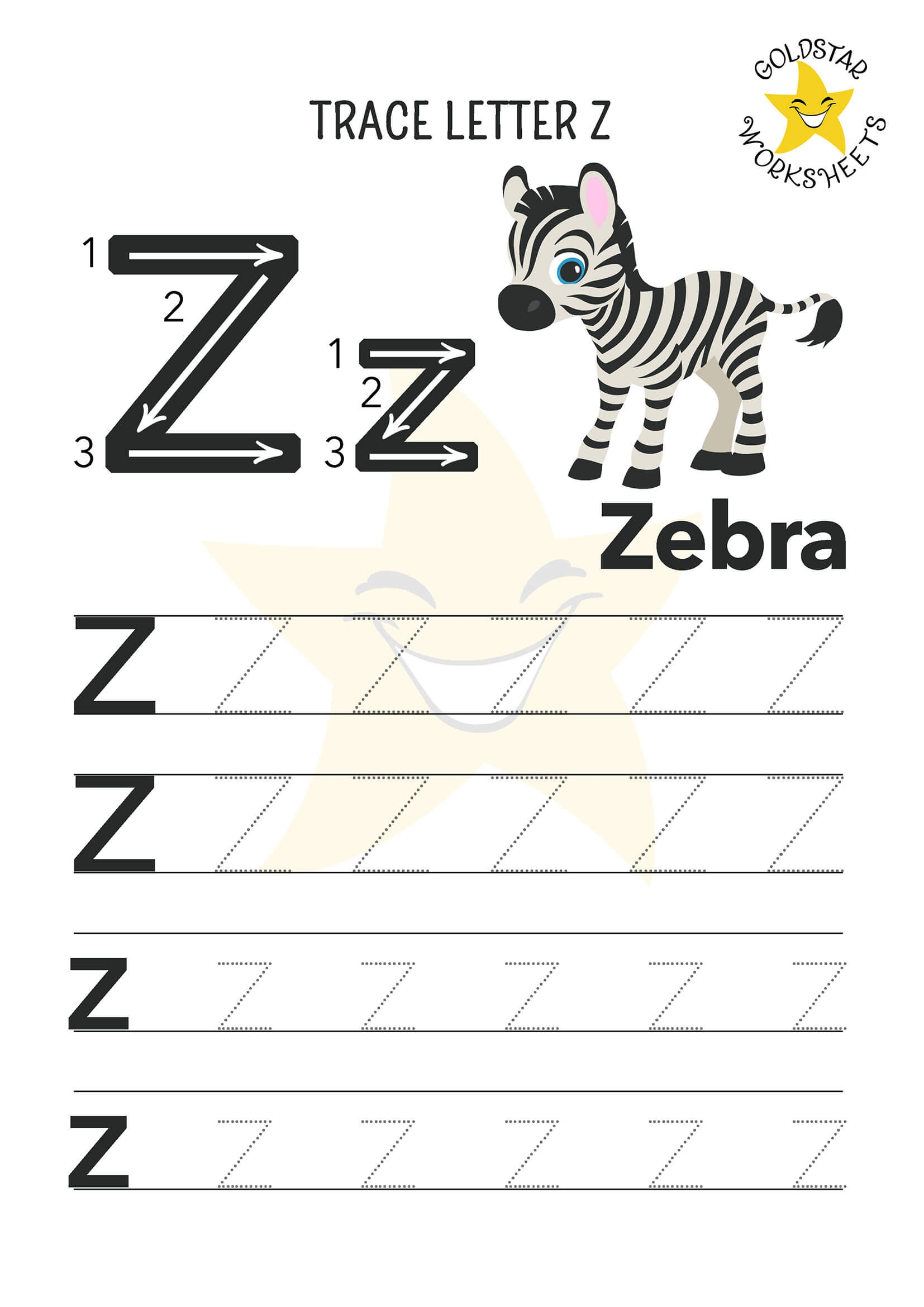 Free Letter Z Tracing Worksheets Zany Zebras U0026 Zoo Adventures 