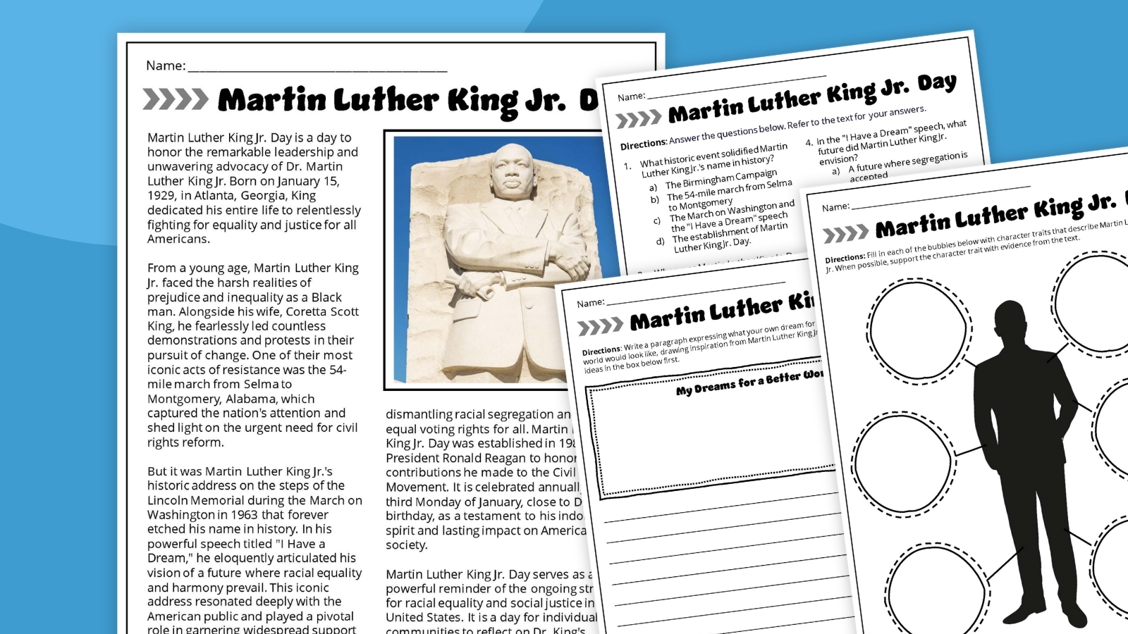 Free Martin Luther King Jr Worksheets