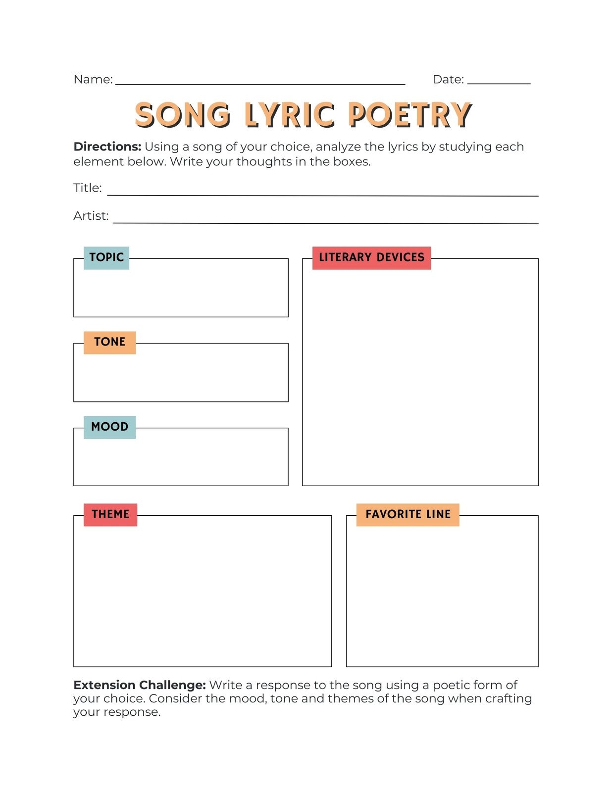 Free Music Worksheet Templates To Edit And Print Canva