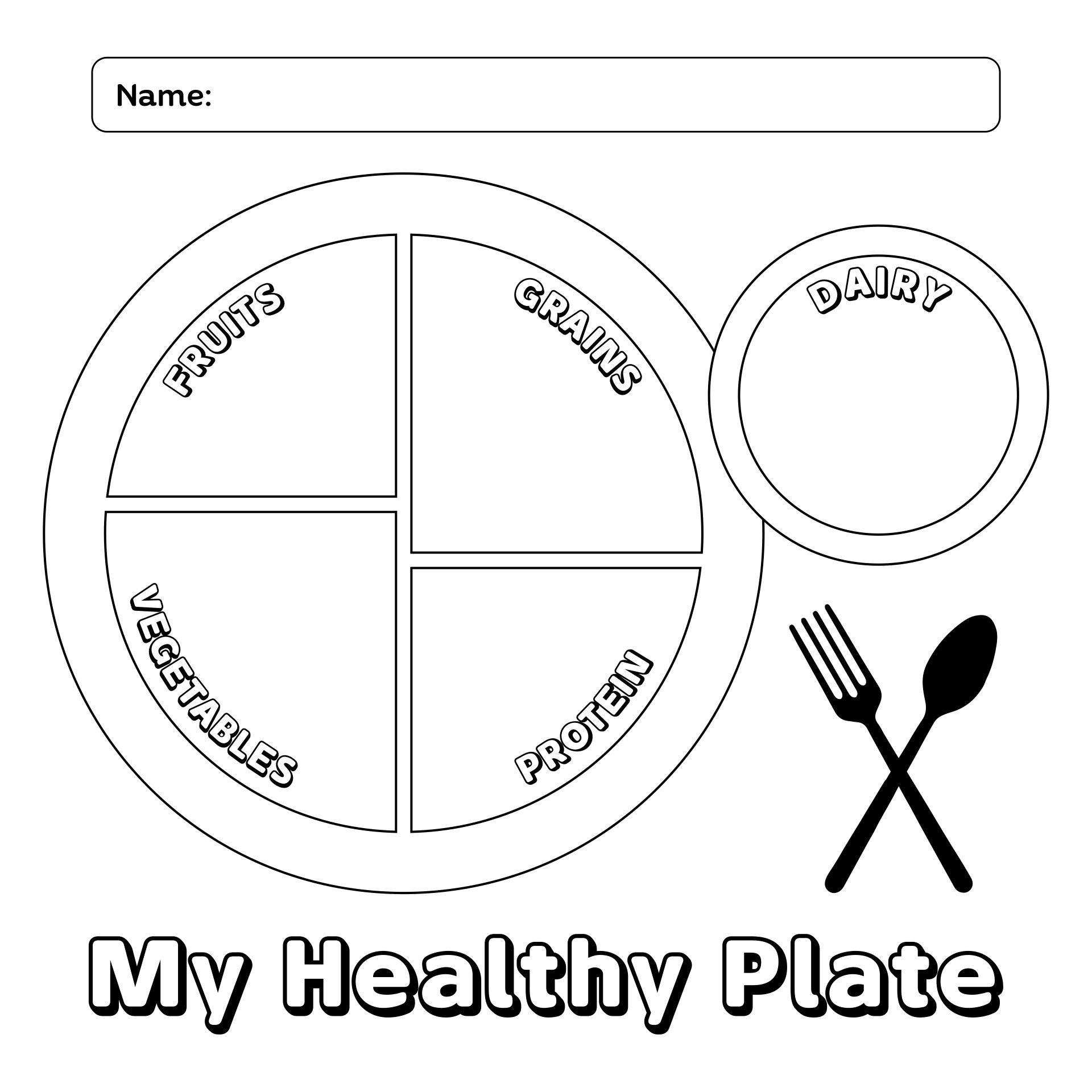Free My Plate Materials Food And Health Communications Worksheets Library