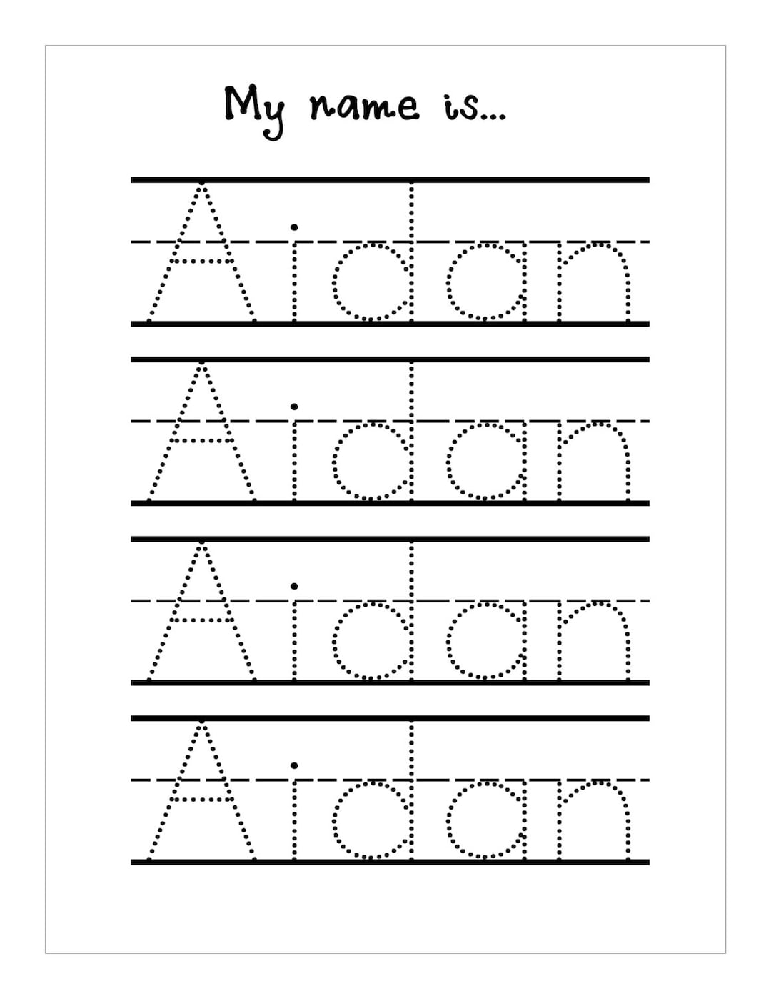 Free Printable Name Worksheet Large Free Printable Name Worksheet Large