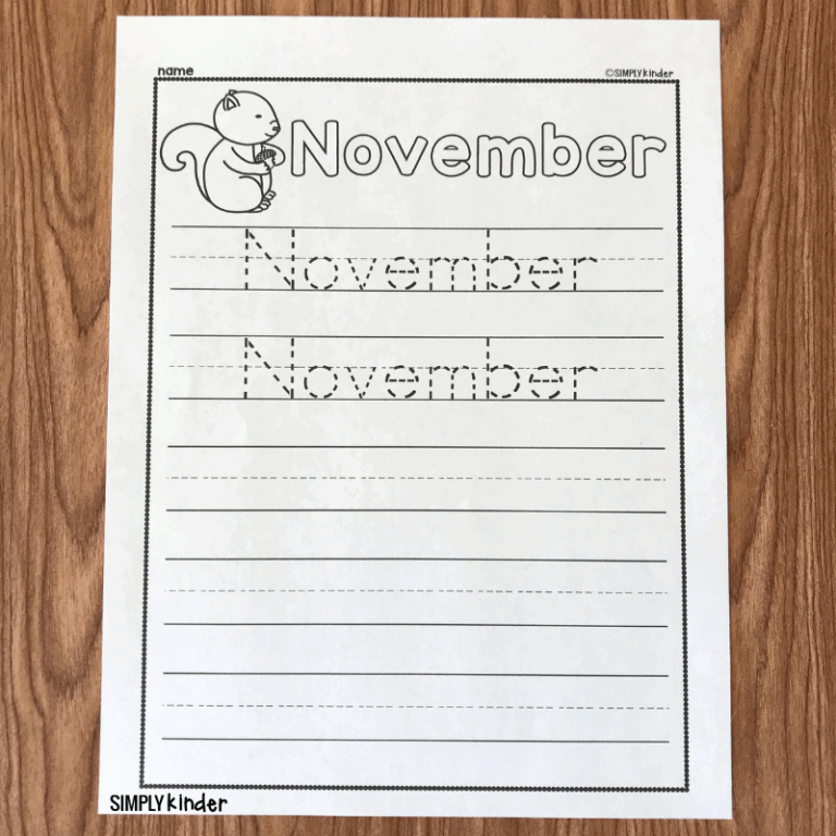Free November Printable Simply Kinder