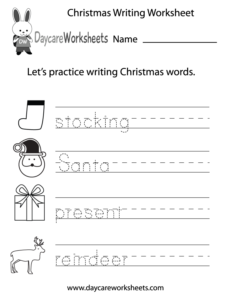 Free Printable Writing Worksheet Preschool