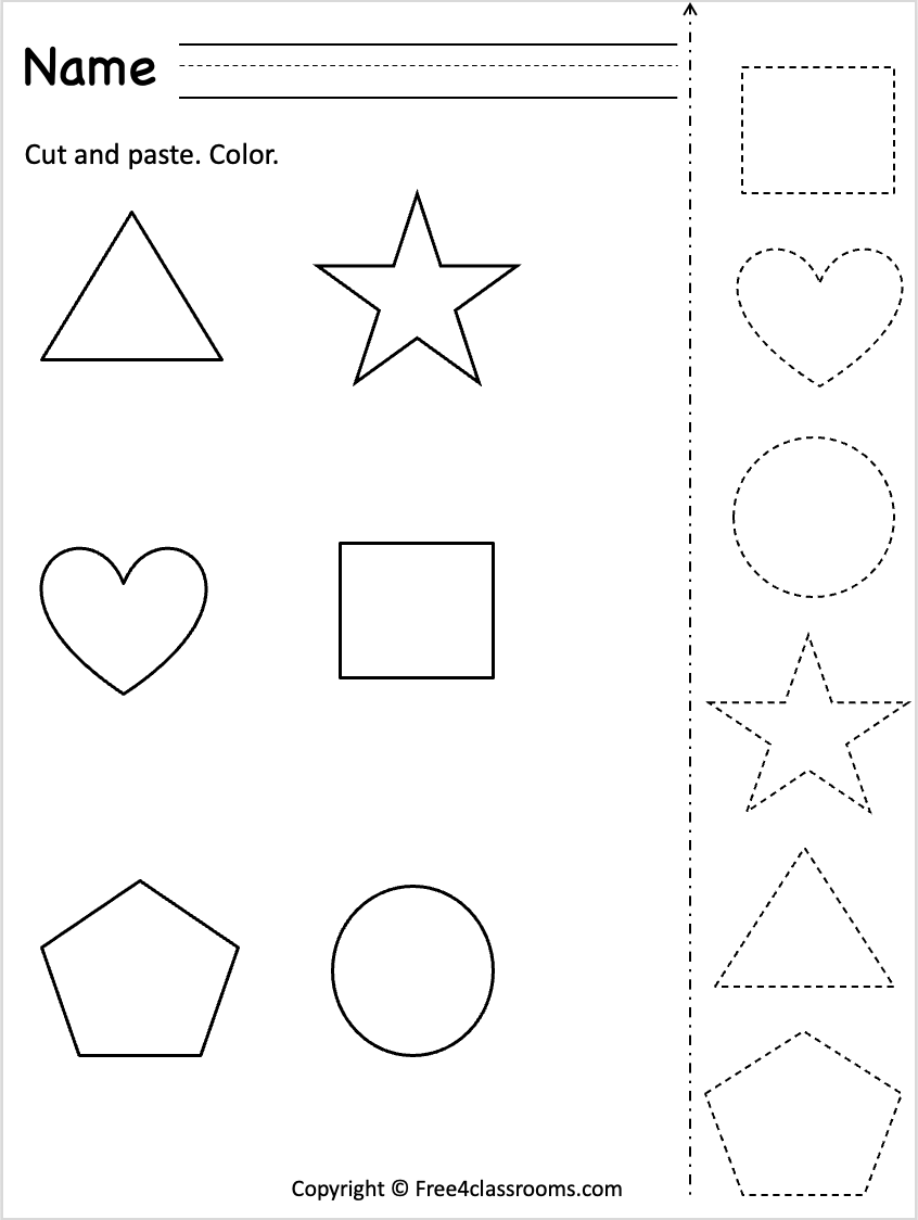 Free Preschool Cut And Paste Worksheet Free Worksheets