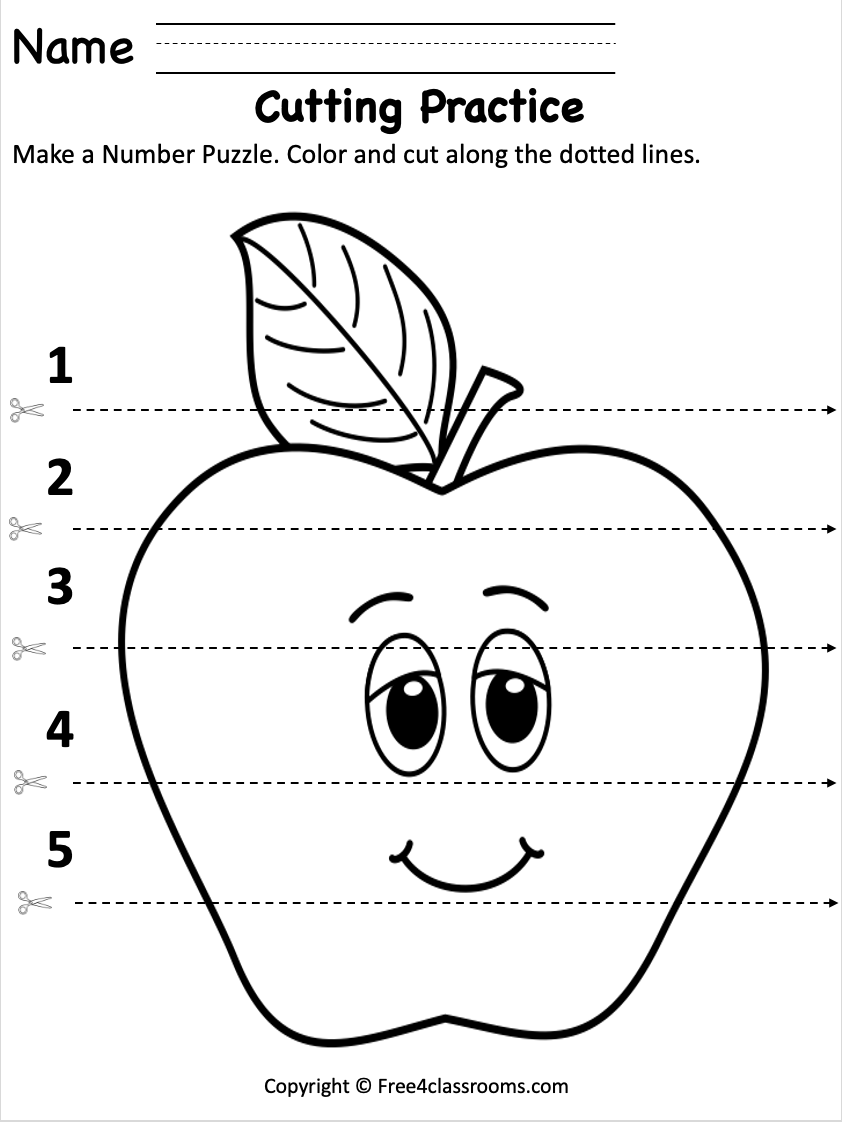 Free Printable Cutting Practice Worksheets Free Printable Cutting Practice Worksheets