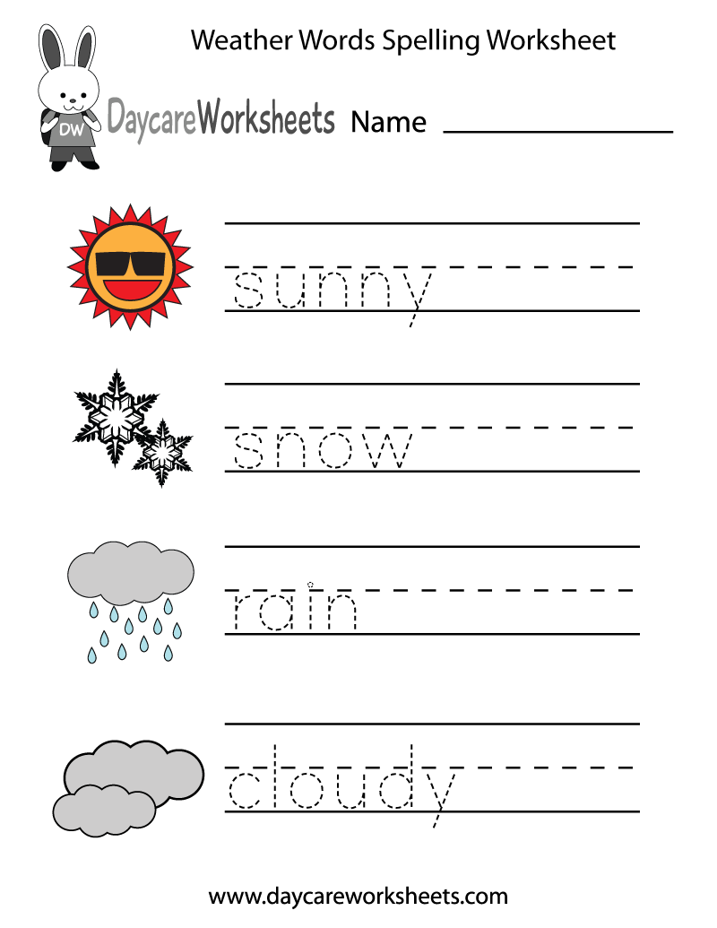 Pre K Free Worksheet Printables