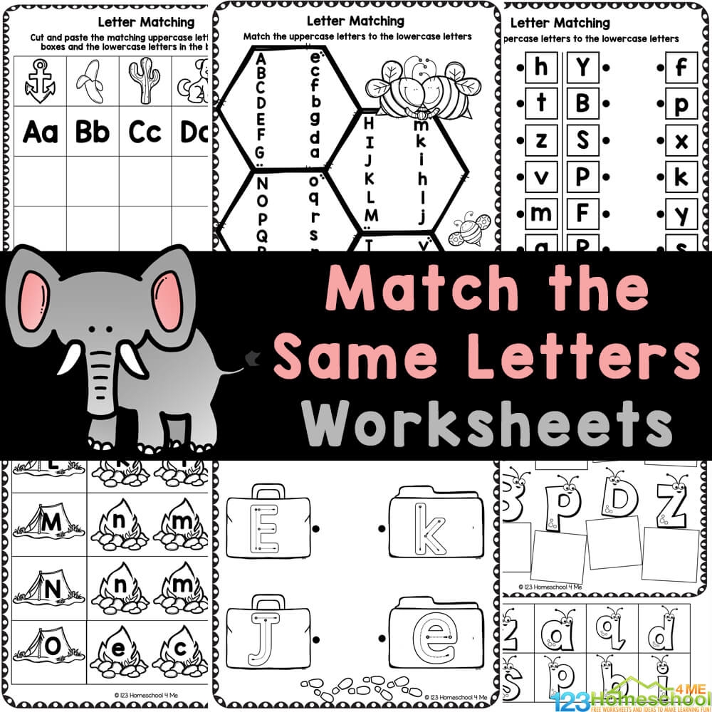 FREE Printable ABC Letter Matching Match The Same Letters Worksheets FREE Printable ABC Letter Matching Match The Same Letters Worksheets