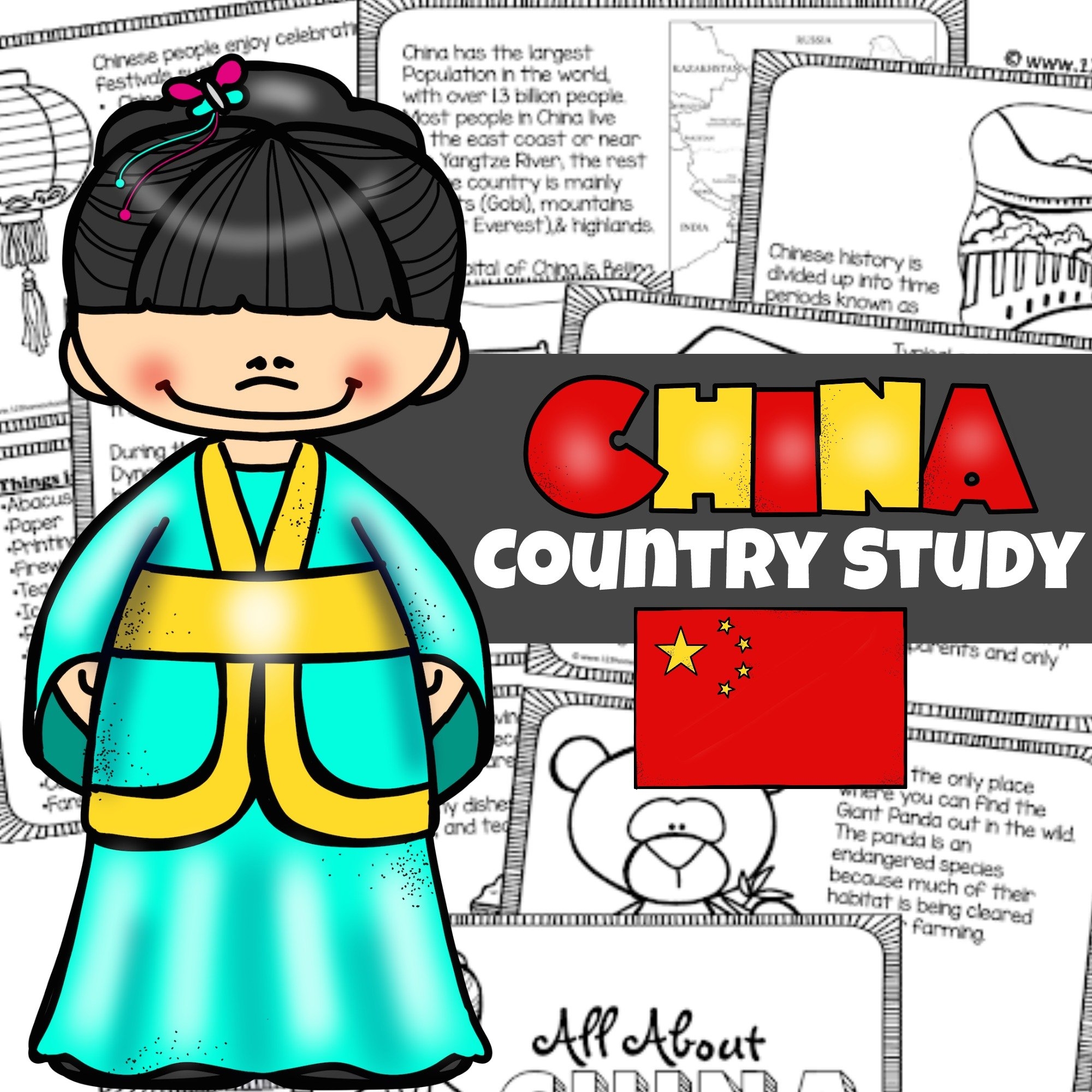 FREE Printable All About China Book For Kids Book To Color U0026 Learn Worksheets Library
