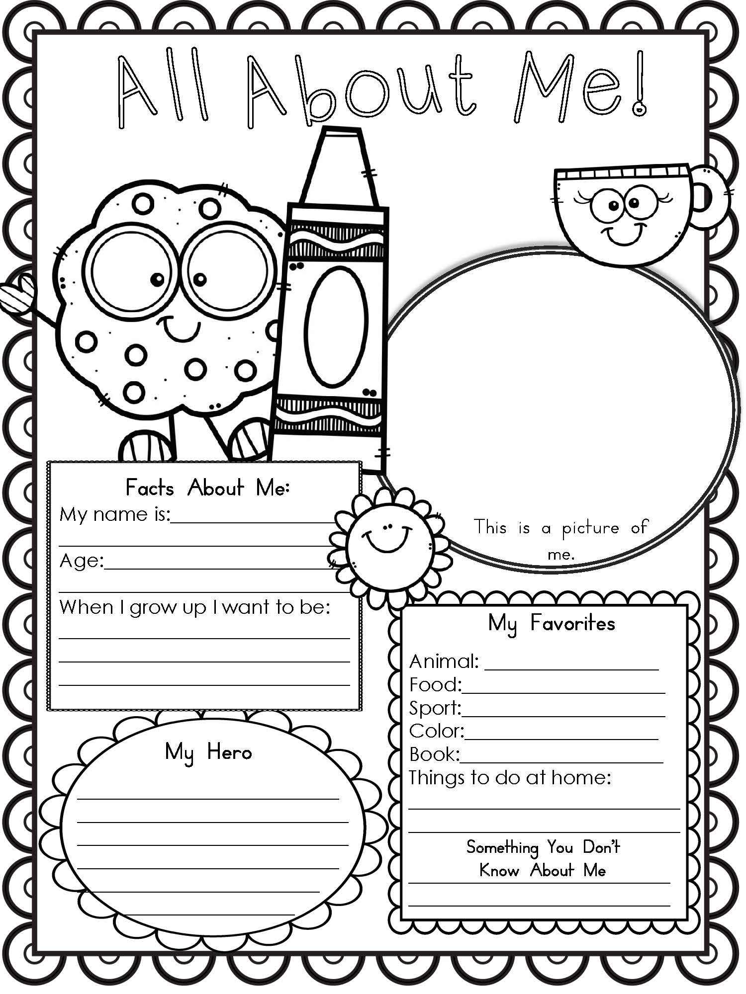 Free Printable Preschool About Me Worksheet Free Printable Preschool About Me Worksheet