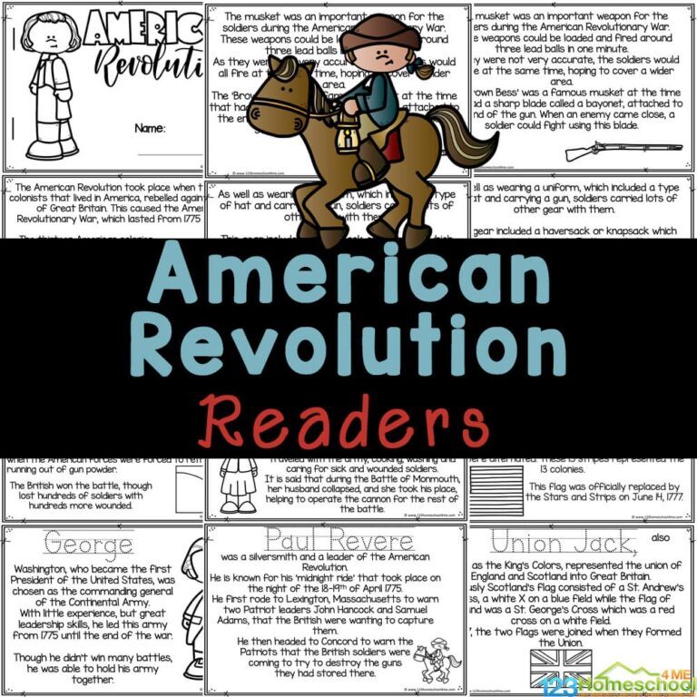FREE Printable American Revolutionary War For Kids Reader