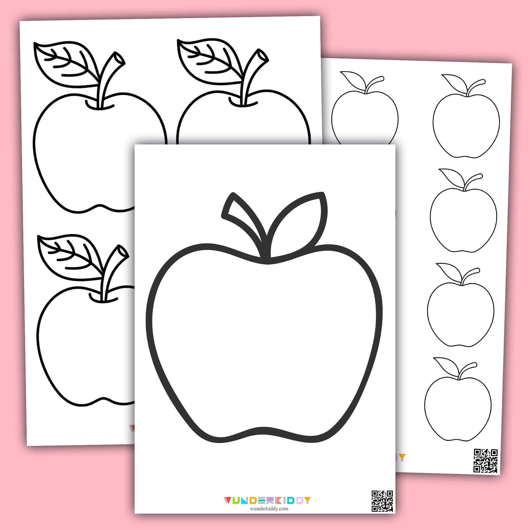 Free Printable Apple Template And Coloring Pages For Kids 