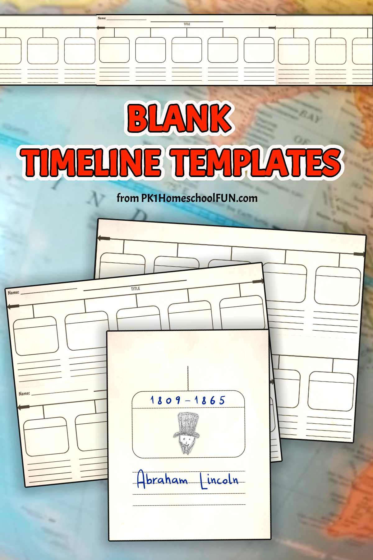 Free Printable Blank Timeline Templates For History PK1Kids