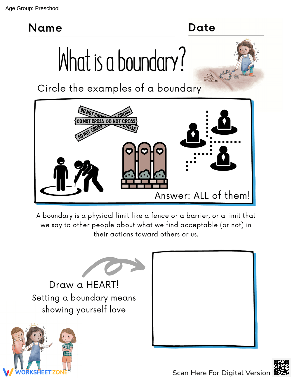 Free Printable Boundaries Worksheets