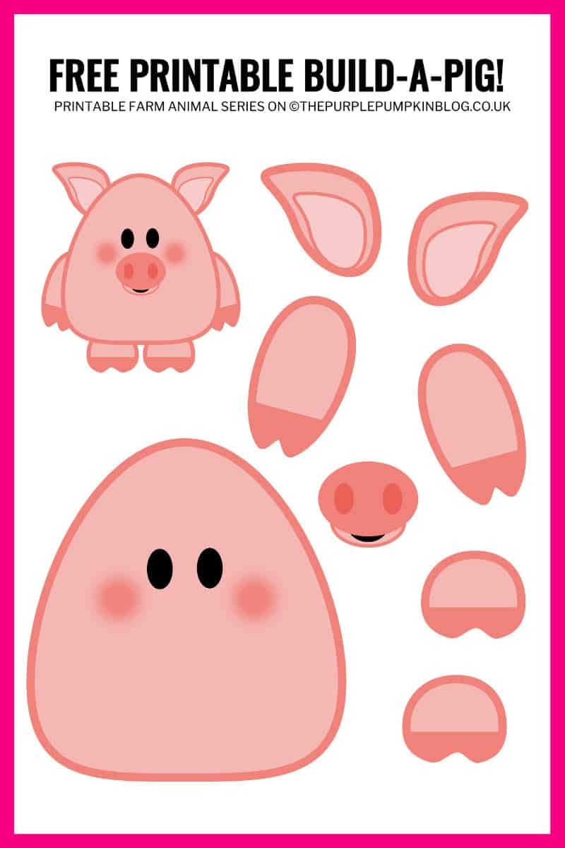 Free Printable Build A Pig Printable Animal Series