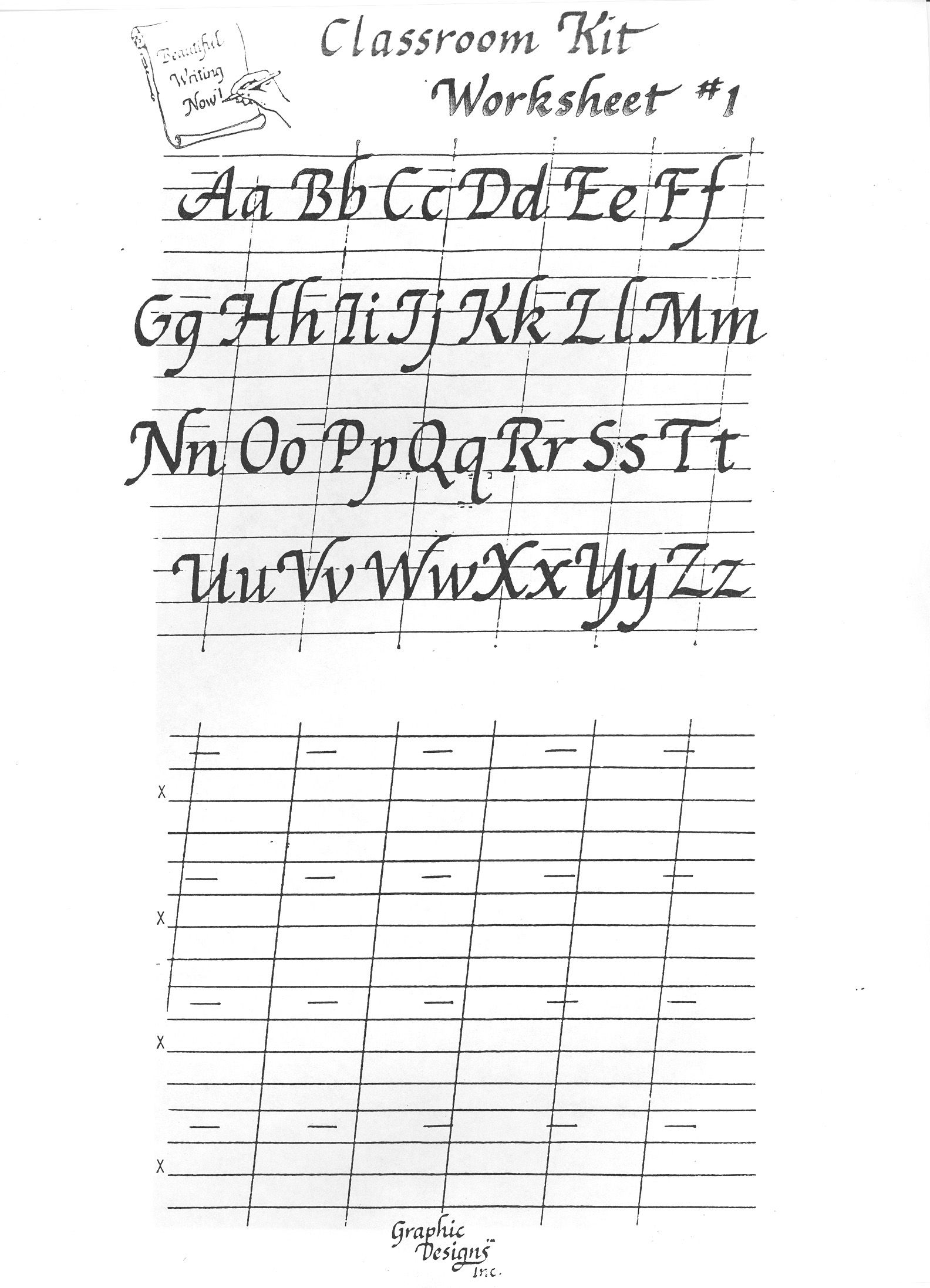 Free Printable Pencil Calligraphy Worksheets