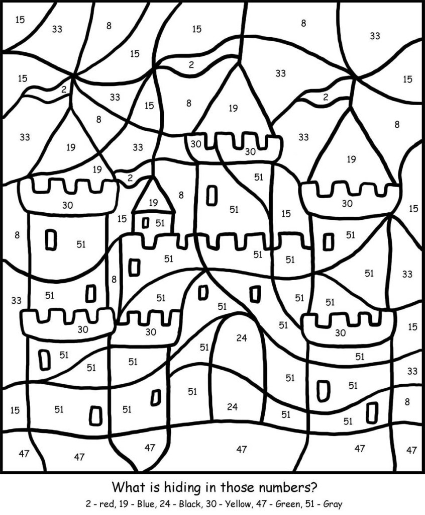 Free Printable Color By Code Worksheets