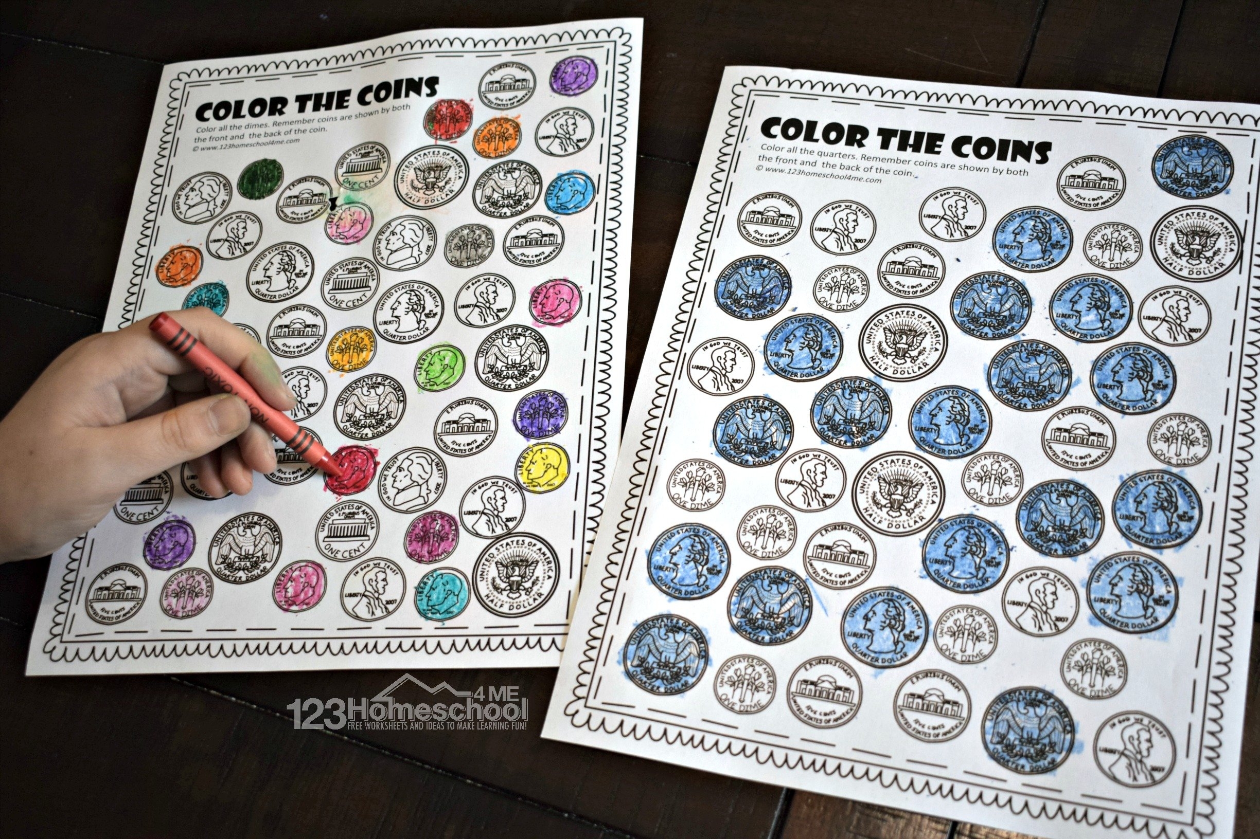 Free Printable Money Coin Worksheets