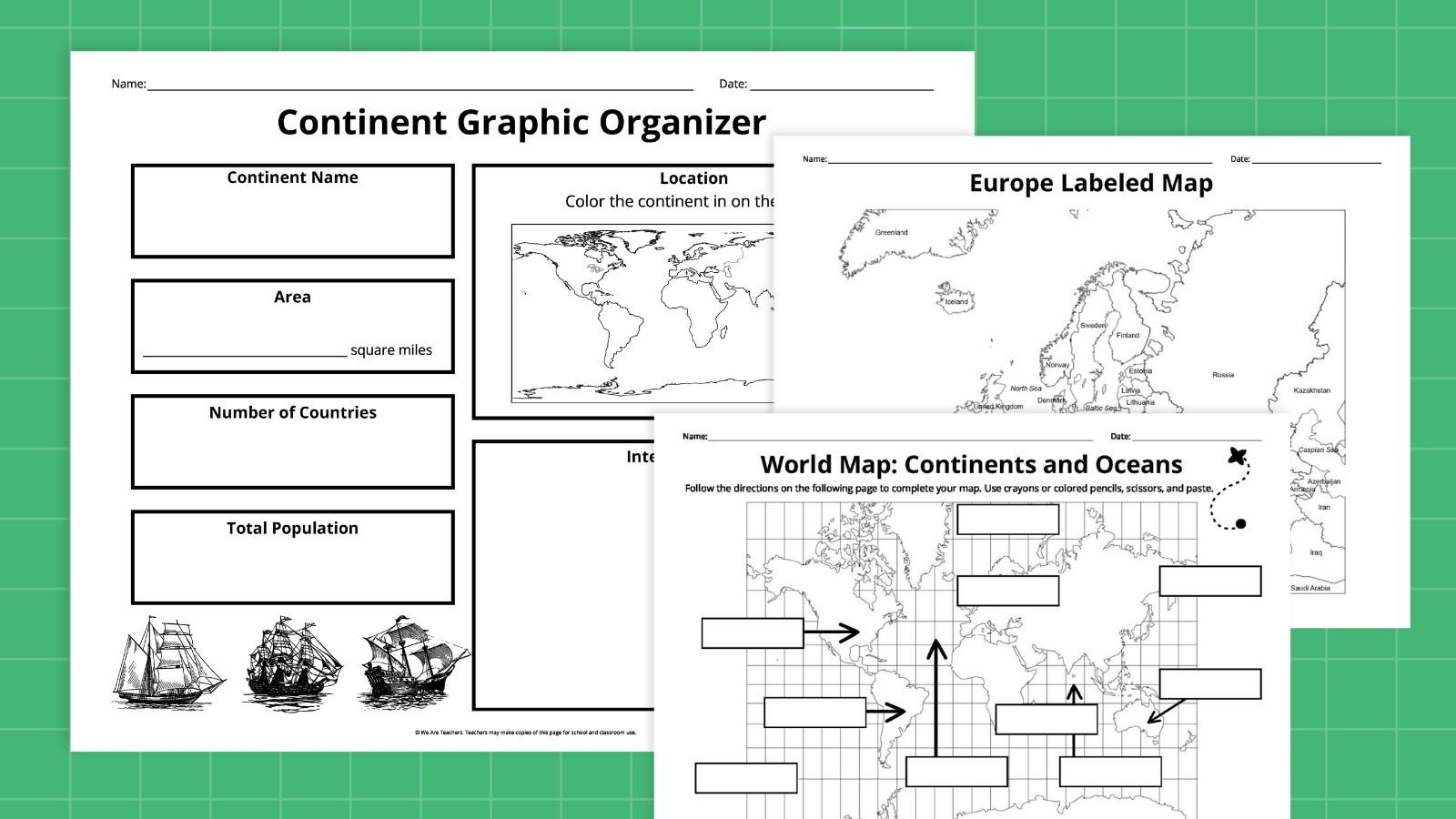Free Printable Continents Worksheet