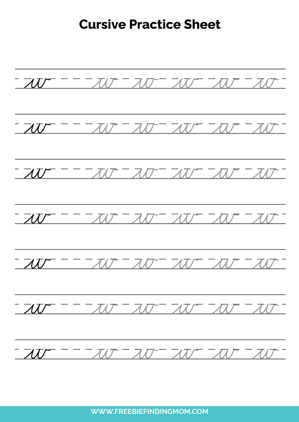 Printable Free Cursive Worksheets