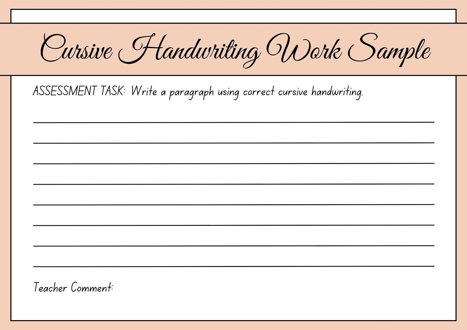 Cursive Writing Worksheets Free Printable