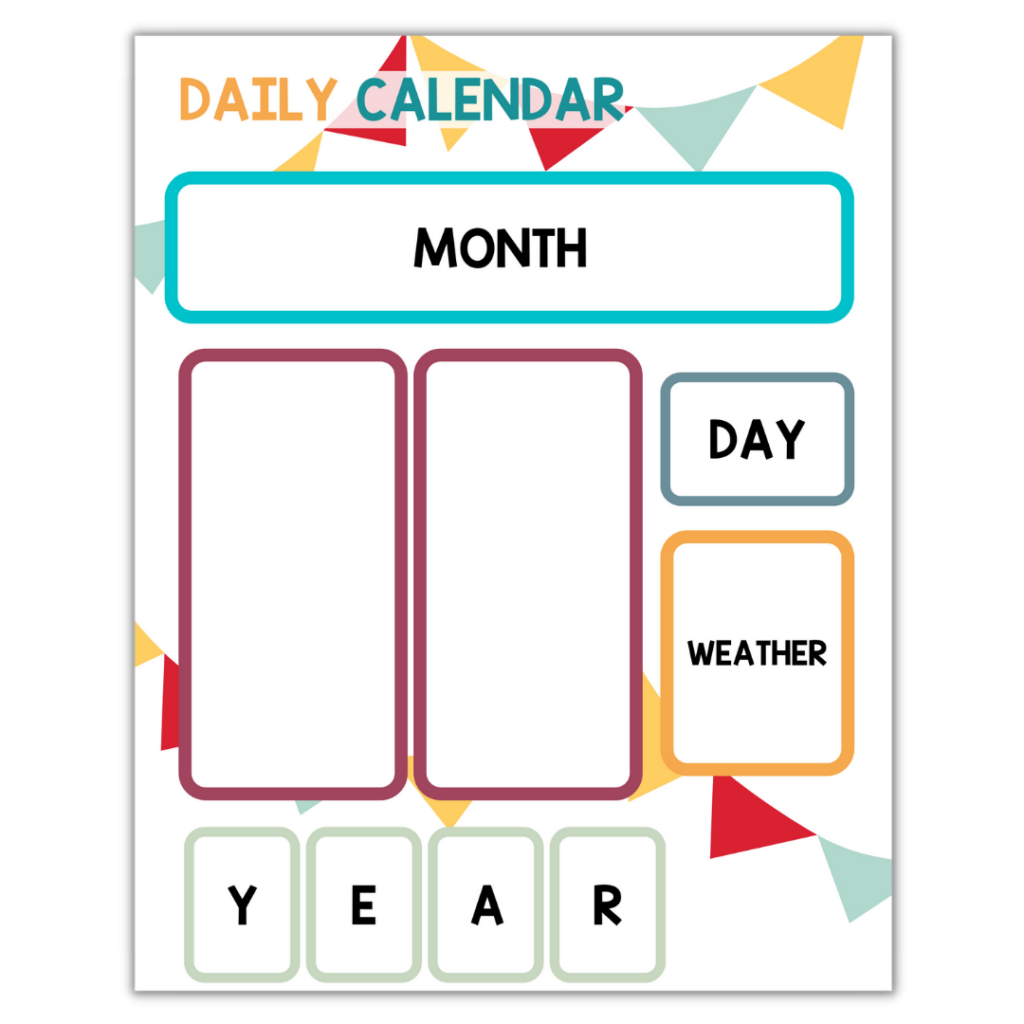 Free Printable Daily Calendar For Morning Circle Time Free Printable Daily Calendar For Morning Circle Time