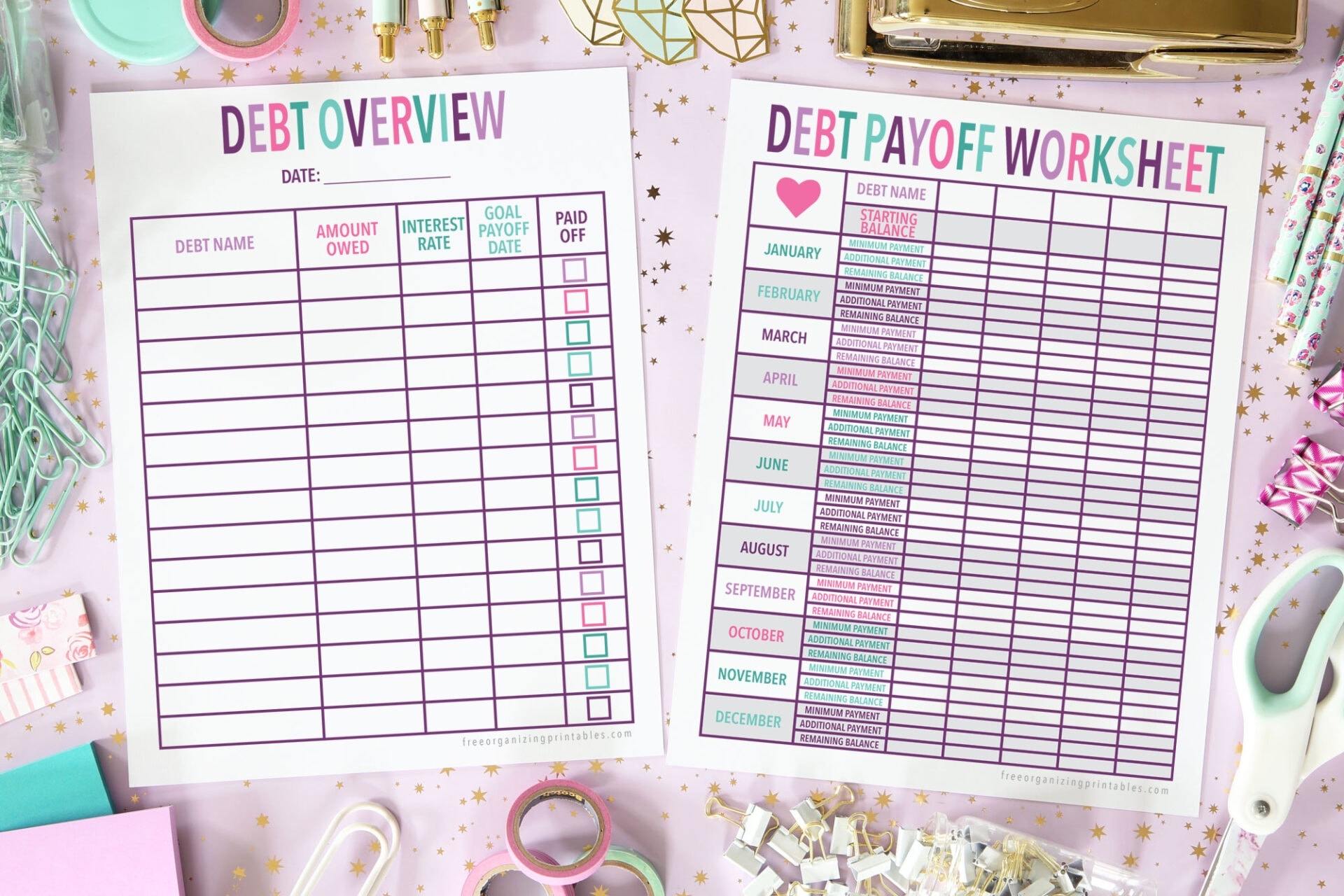 Free Printable Debt Payoff Planner Free Organizing Printables