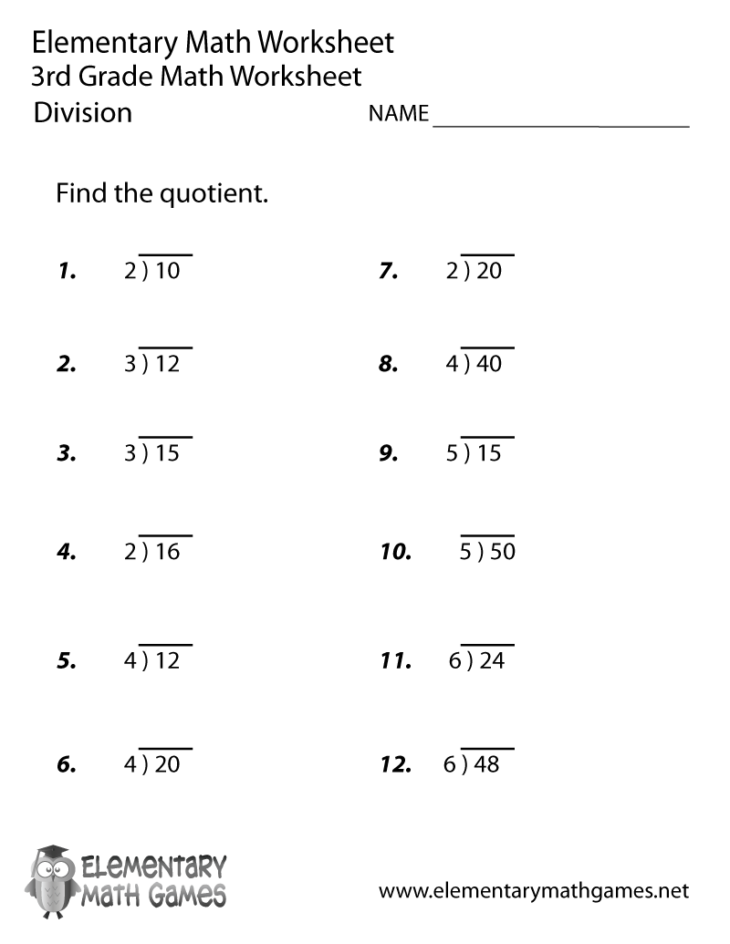 Division Facts Worksheets Free Printable Division Facts Worksheets Free Printable