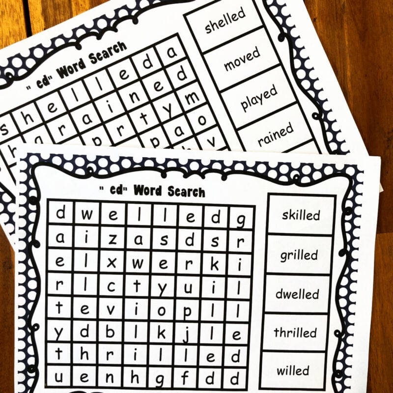 FREE Printable Ed Endings Worksheets FREE Printable Ed Endings Worksheets