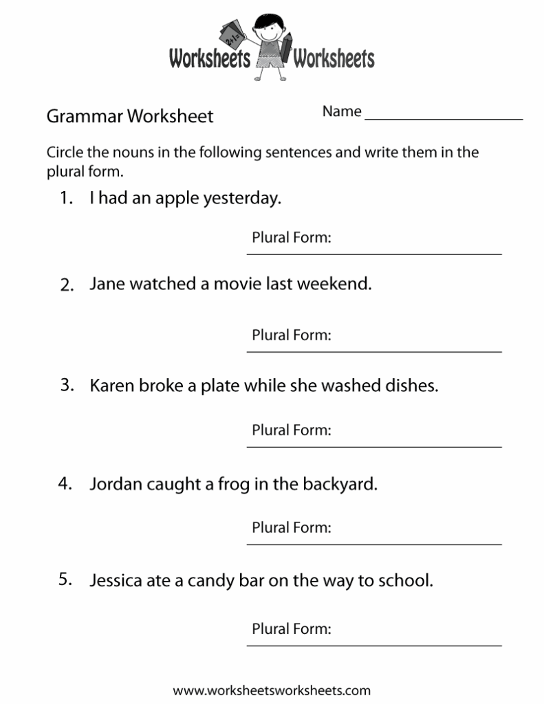 English Grammar Worksheets Free Printables - Printable Worksheets