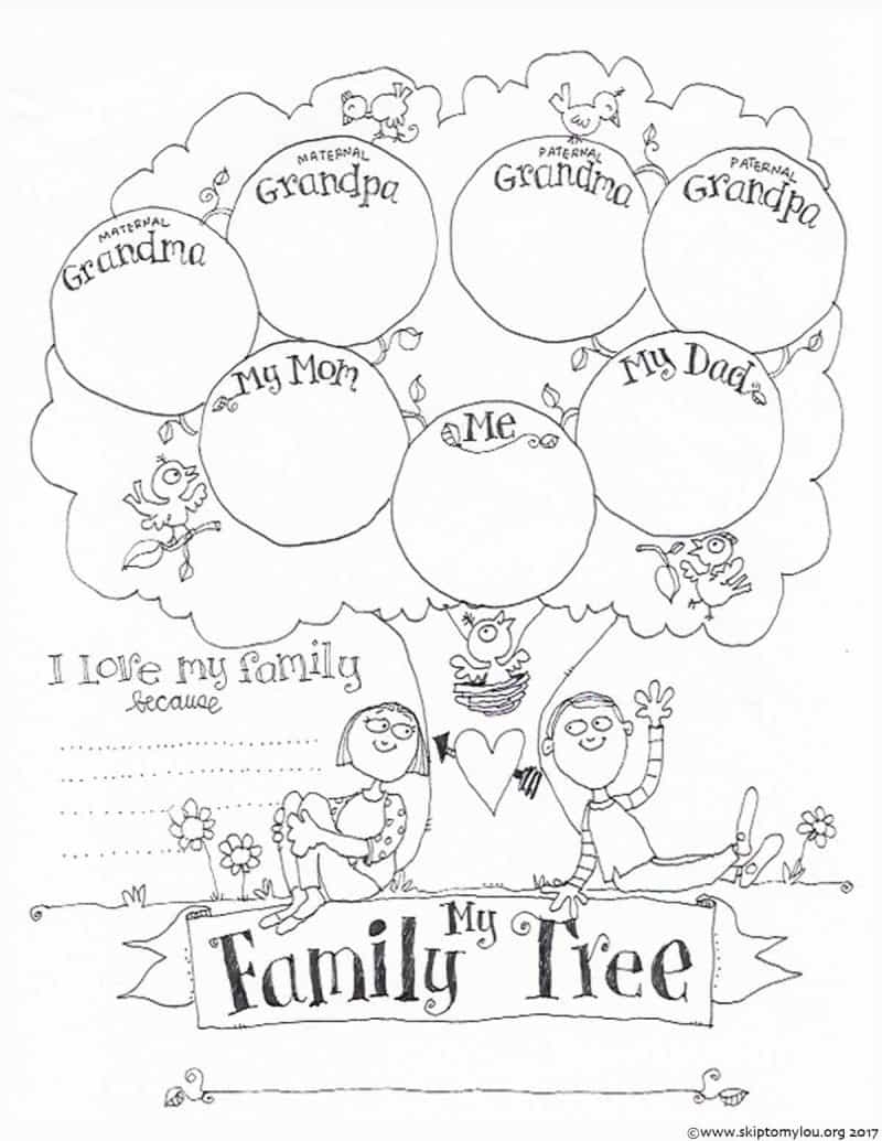 My Family Tree Free Printable Worksheets