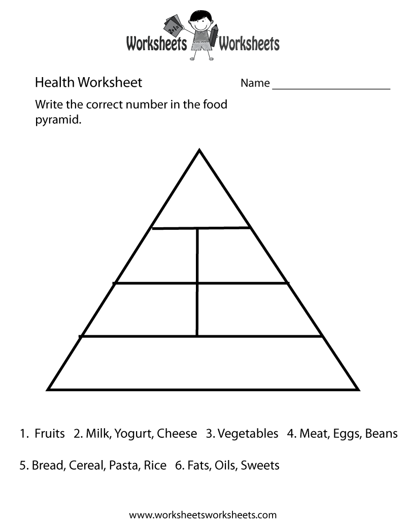 Free Printable Healthy Eating Worksheets