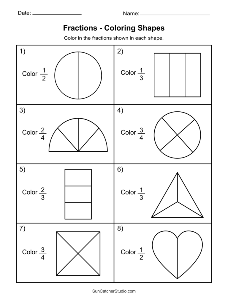Free Printable Fractions Worksheets Comparing U0026 Identifying Free Printables Monograms Design Tools Patterns U0026 DIY Projects
