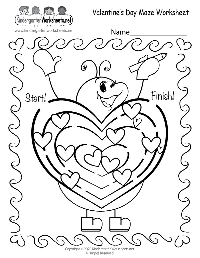 Valentine's Day Free Printable Worksheets