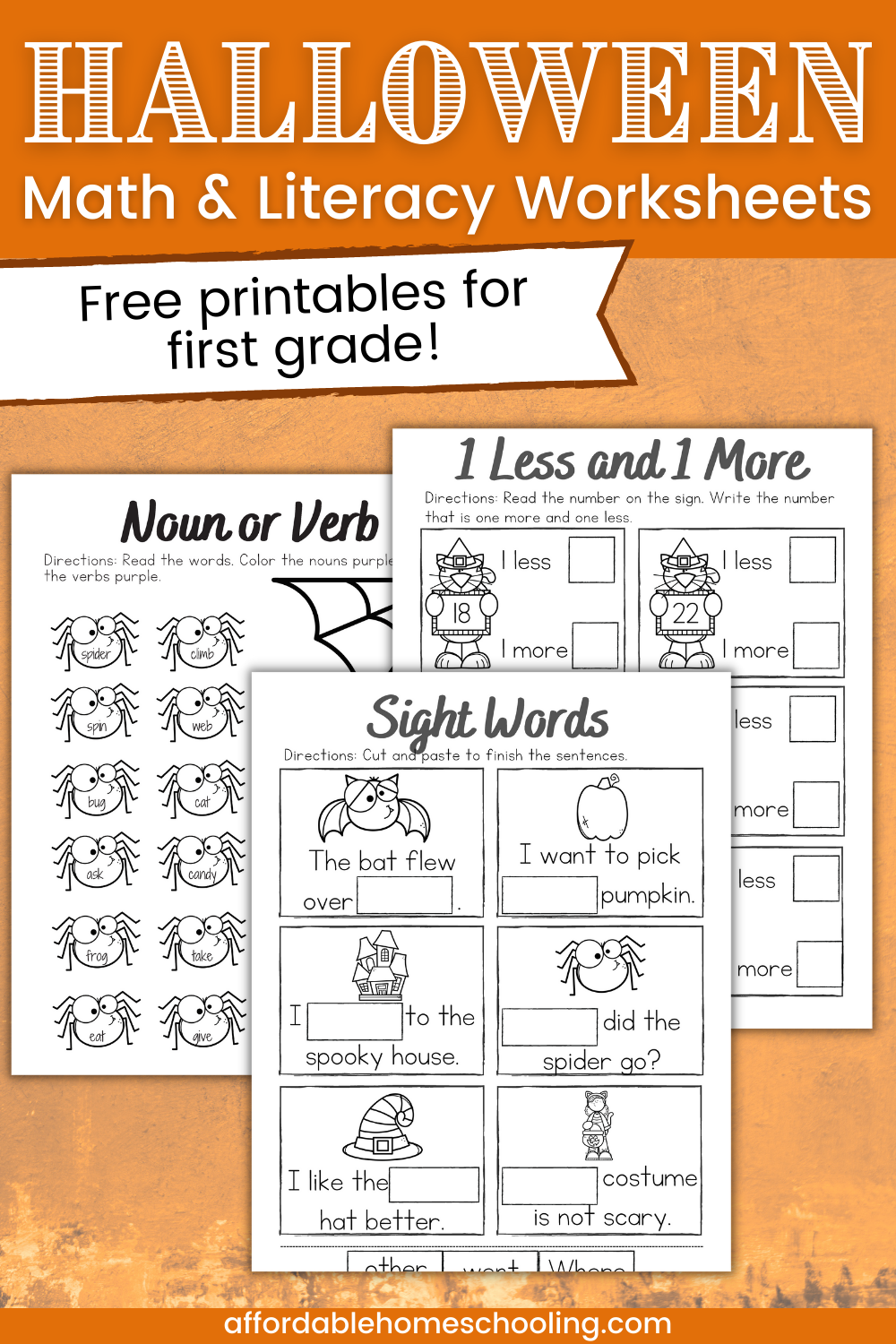 Free Printable Halloween Worksheets For First Grade
