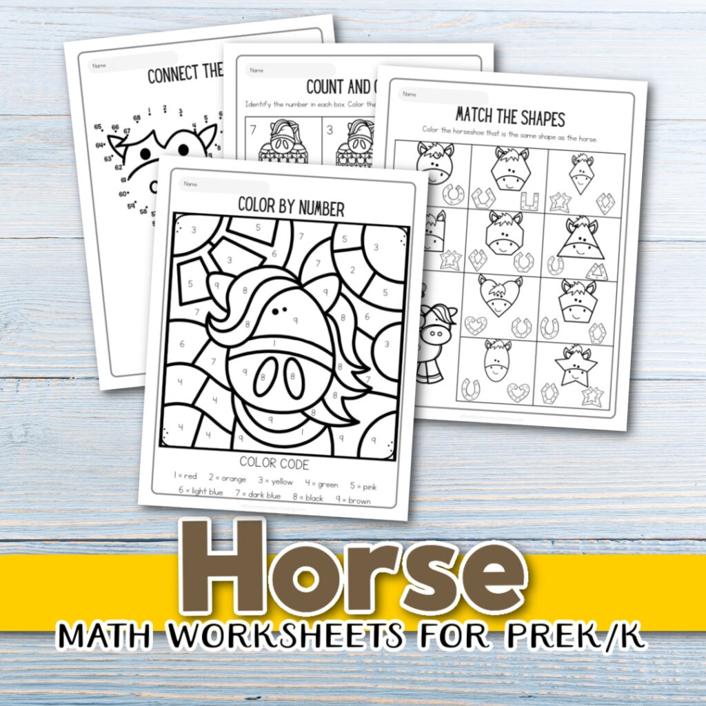 Free Printable Horse Math Worksheets For Preschool Free Printable Horse Math Worksheets For Preschool