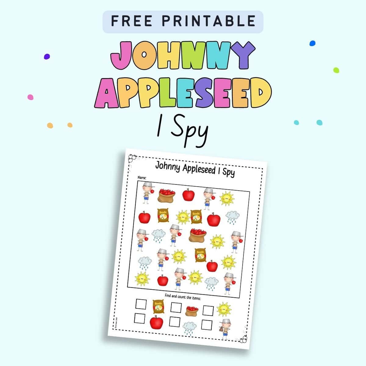 Free Printable Johnny Appleseed Worksheets