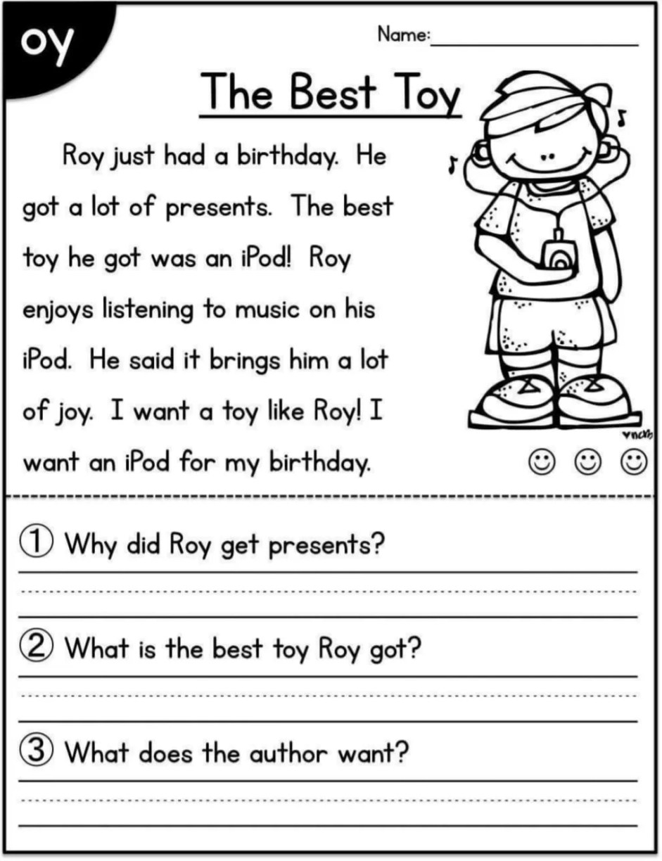 Free Printable Kindergarten Reading Worksheets