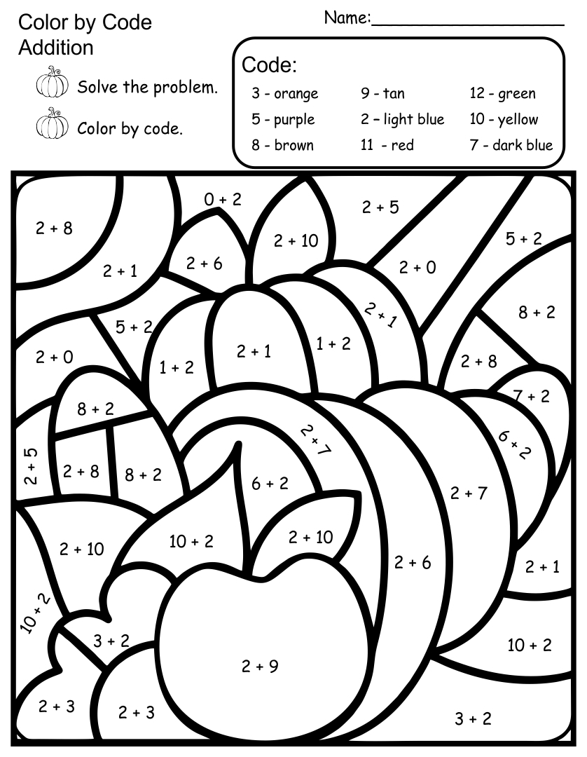 FREE Printable Kindergarten Thanksgiving Math Worksheets Worksheets Library