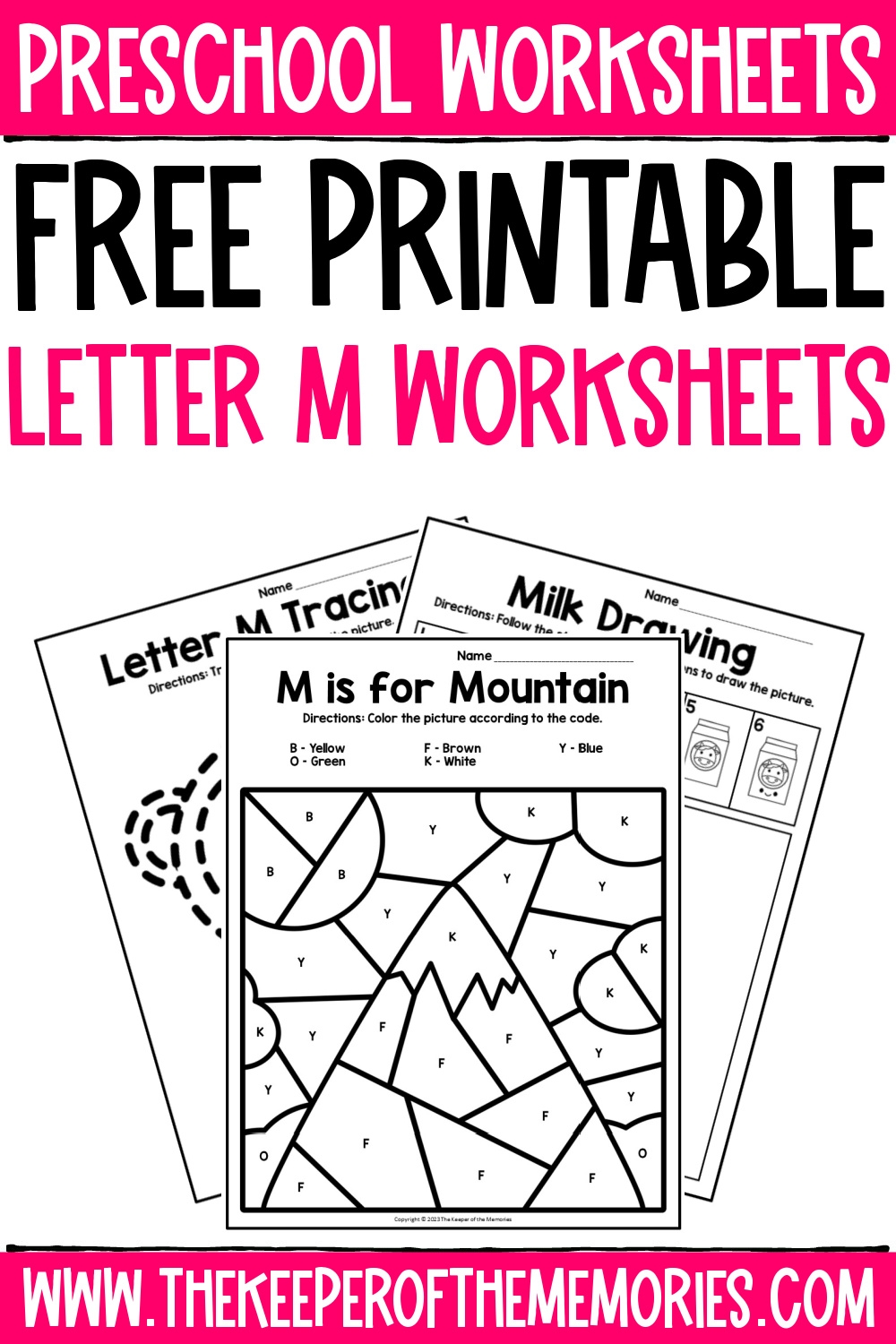 Free Printable Letter M Worksheets The Keeper Of The Memories