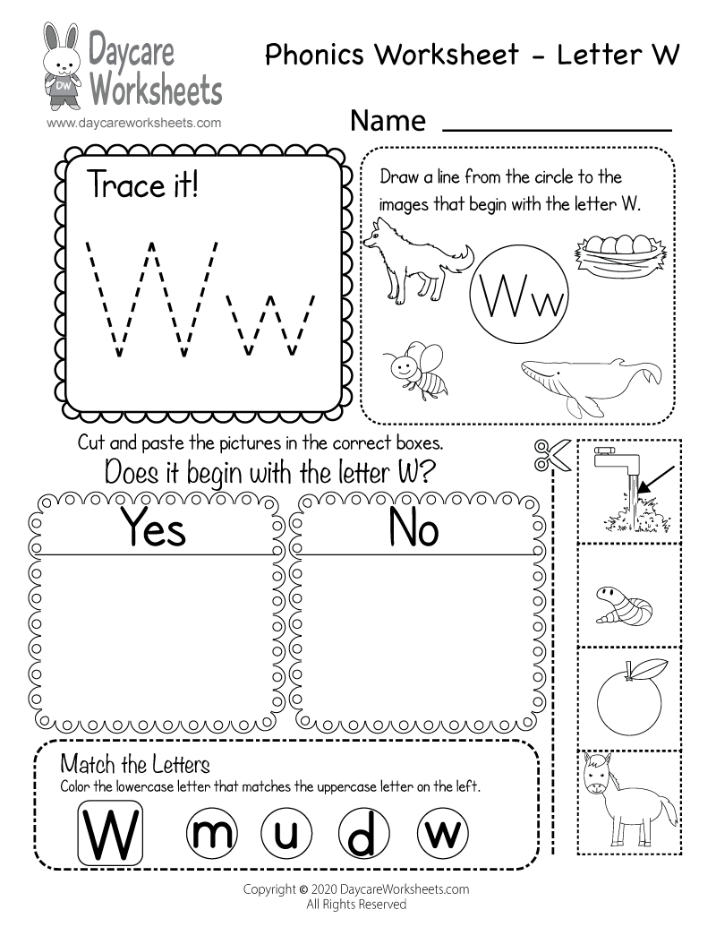 Kindergarten Phonics Worksheets Free Printables