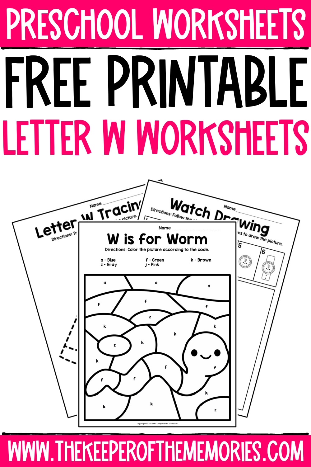 Free Printable Letter W Worksheets The Keeper Of The Memories Free Printable Letter W Worksheets The Keeper Of The Memories
