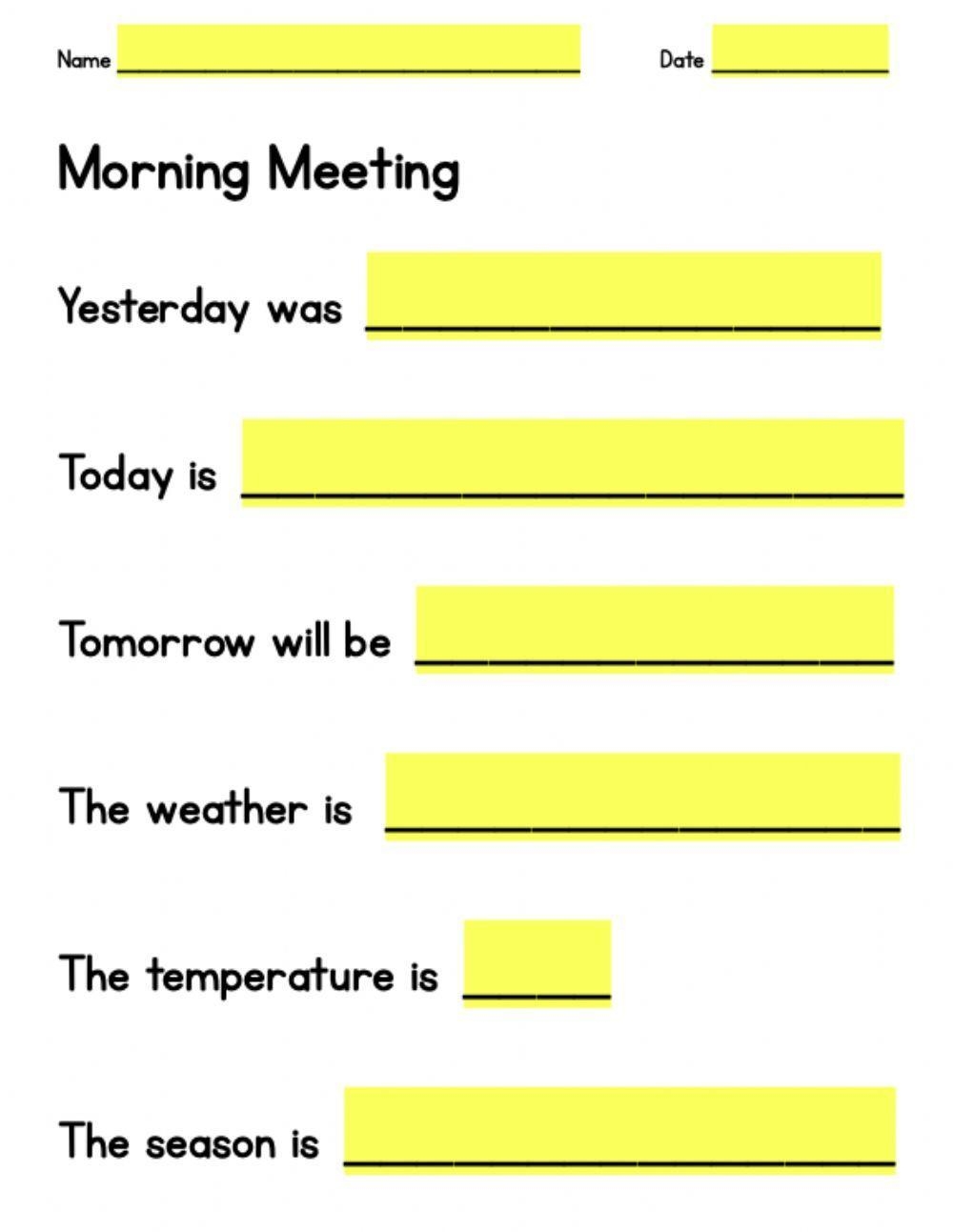 Free Printable Morning Worksheets Free Printable Morning Worksheets