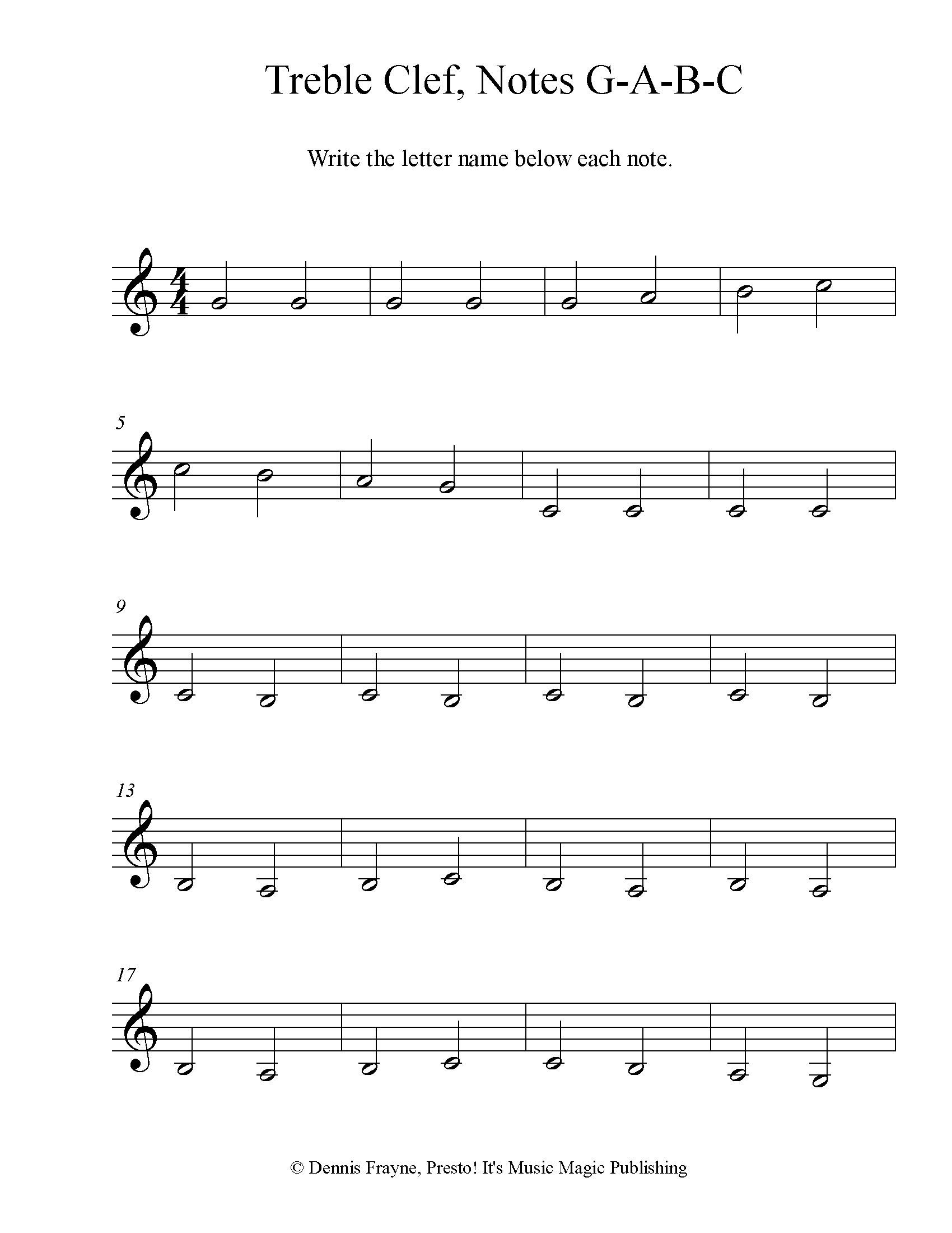 FREE Printable Music Note Naming Worksheets Presto It s Music