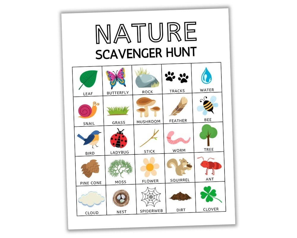 Free Printable Nature Scavenger Hunt For Kids The Craft at Home 