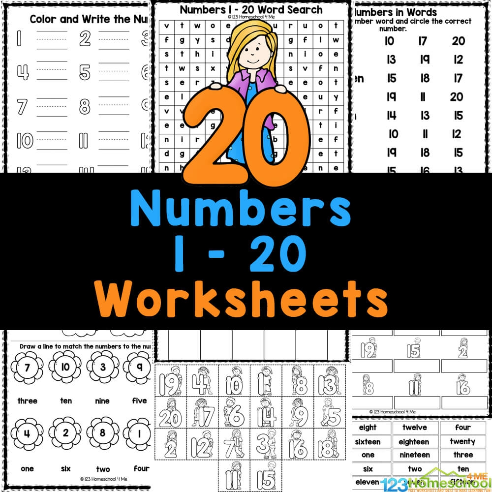 Free Printable Numbers 1-5 Worksheets
