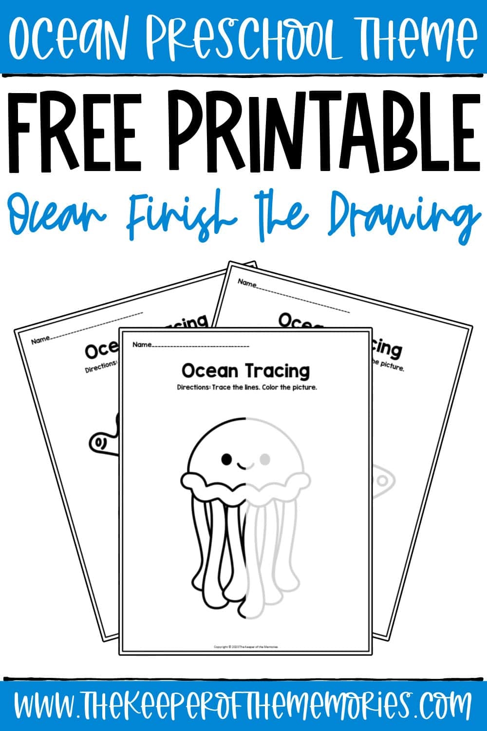 Free Printable Ocean Finish The Drawing Worksheets The Keeper Of The Memories
