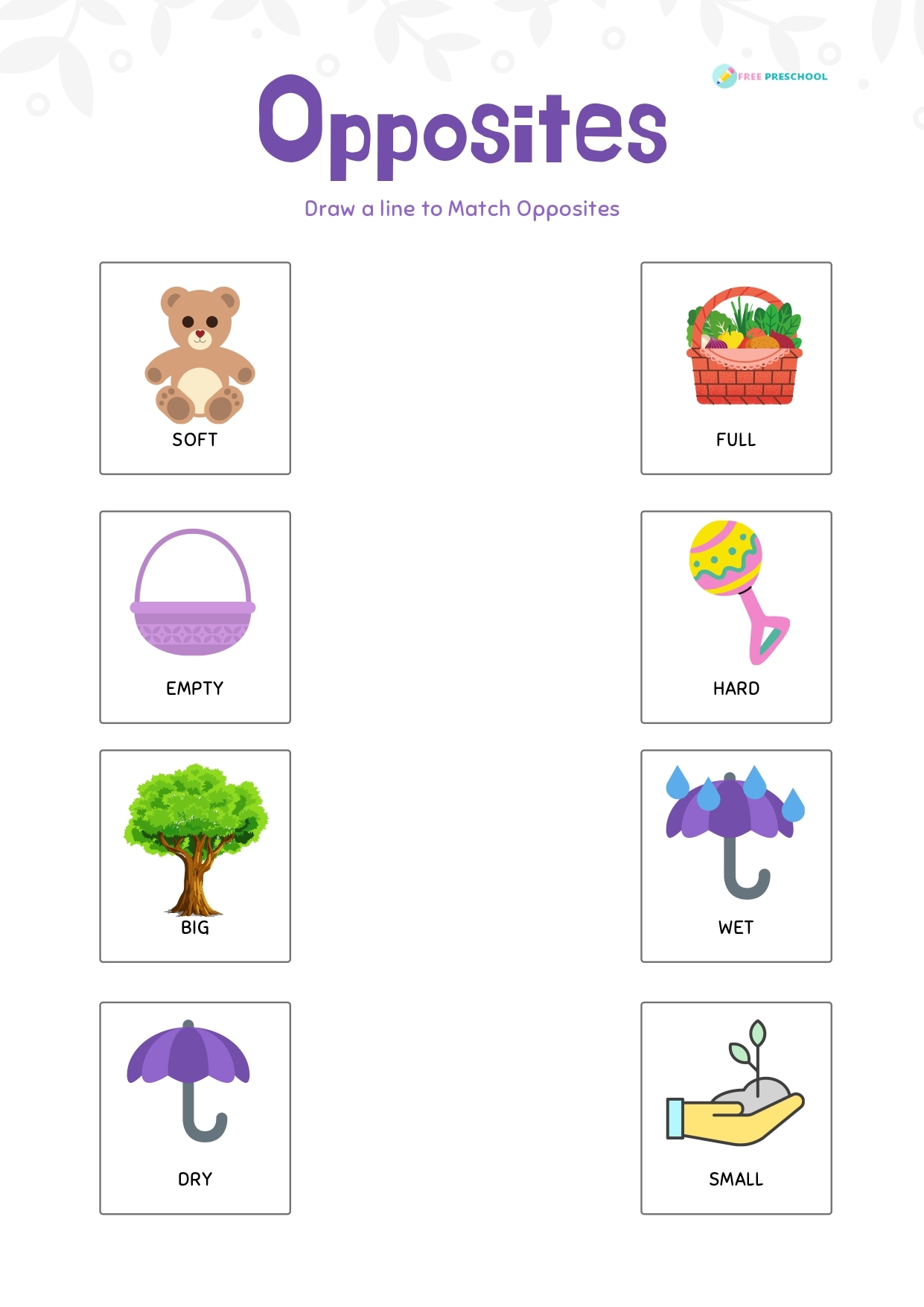 Free Printable Opposites Worksheets Worksheets Library