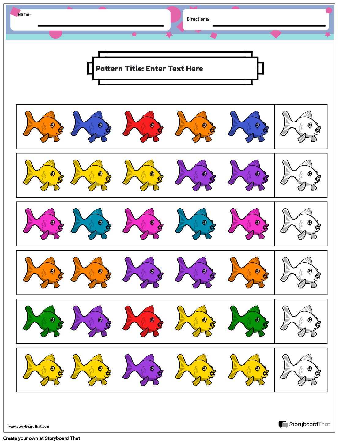 Free Printable Pattern Worksheets Pdf